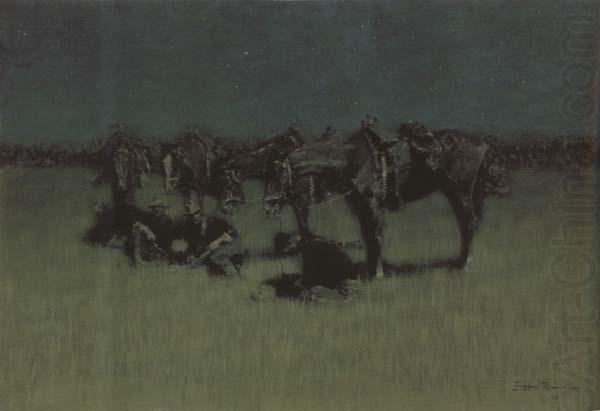 Frederic Remington Night Halt of Cavalry (mk43) china oil painting image